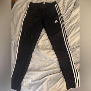 Adidas Womens Black Joggers with White Stripes